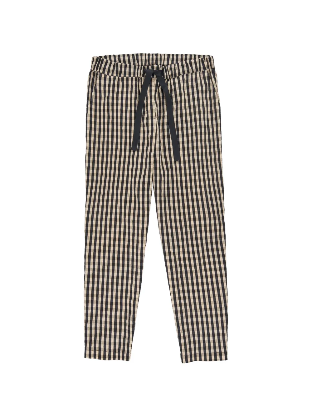 PSOPHIA gingham drawstring trousers - Nero