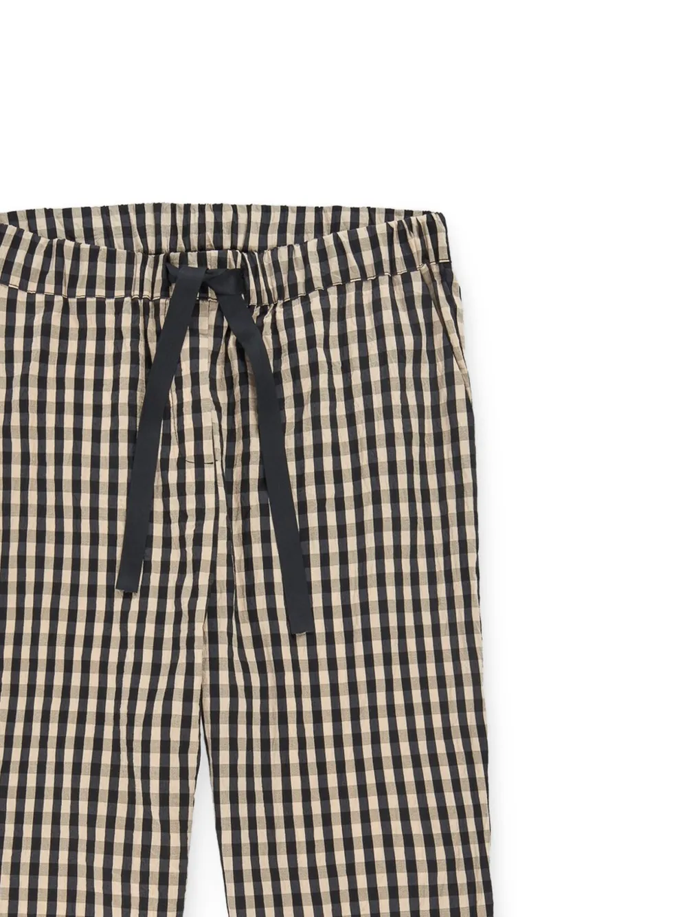  Psophia Gingham Drawstring Trousers - Black 