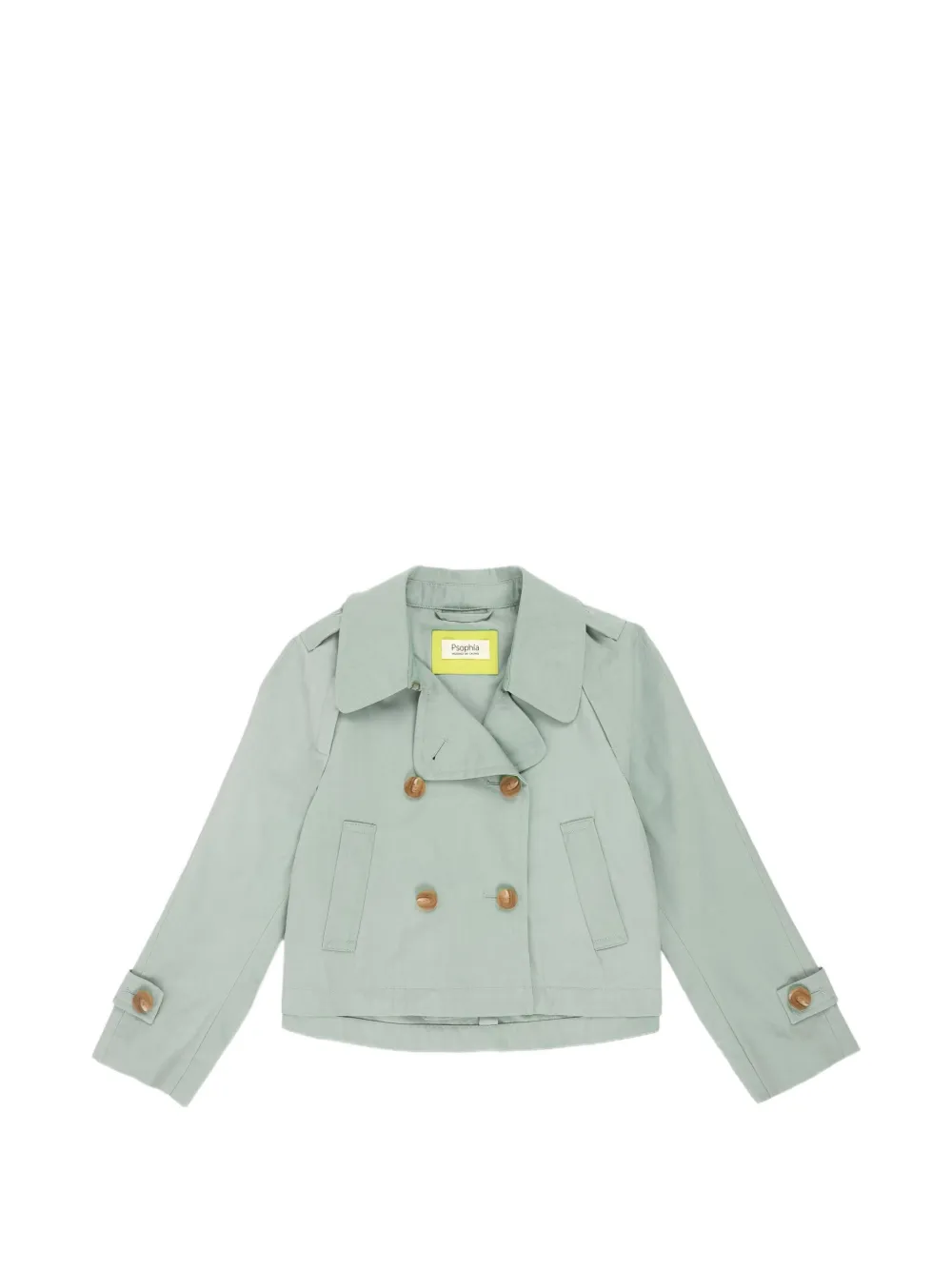 PSOPHIA double-breasted cropped jacket - Blu