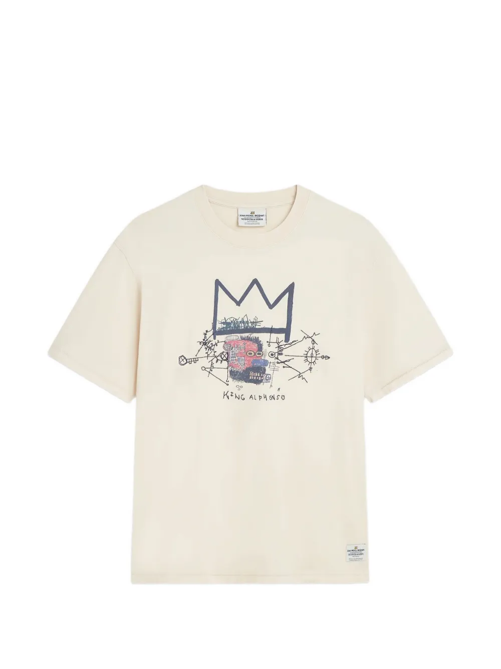 Scotch & Soda x Basquiat graphic-print T-shirt - Toni neutri