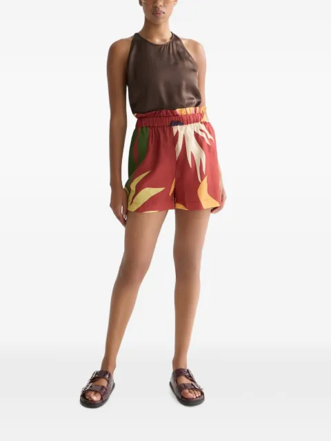 Scotch & Soda abstract-print paperbag-waist shorts