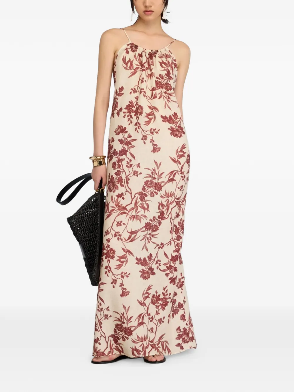 Semicouture Emmy floral-print halterneck dress - Toni neutri