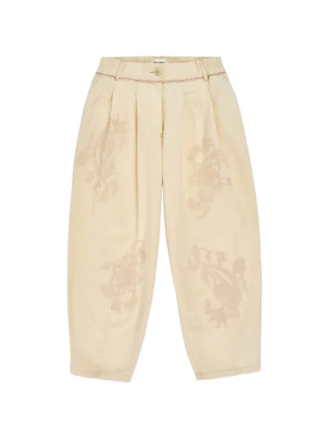 PSOPHIA floral-embroidered trousers