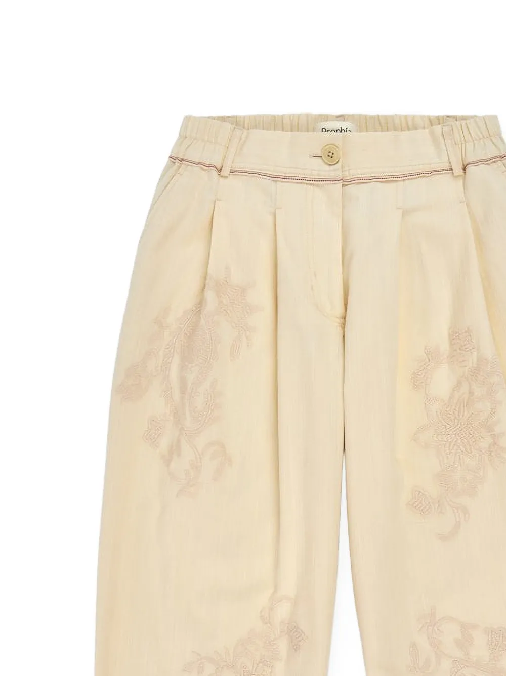  Psophia Floral-embroidered Trousers - Neutrals 