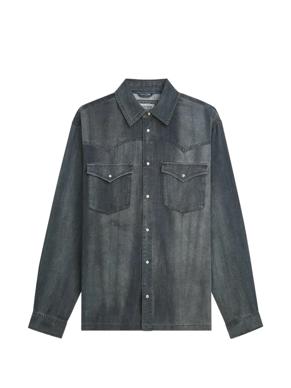 Scotch & Soda western-yoke faded shirt - Grigio