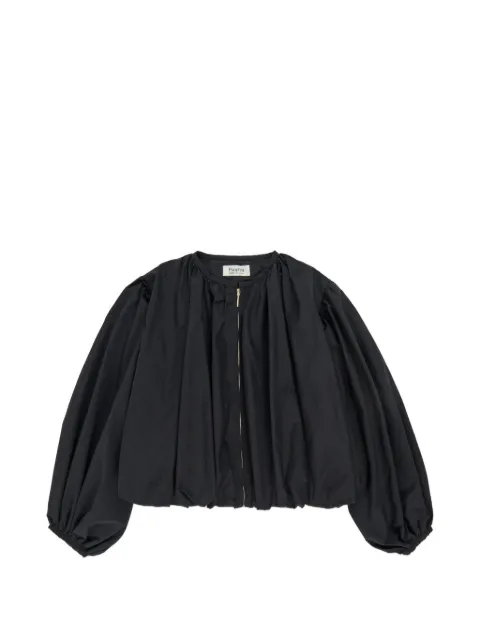 PSOPHIA balloon-sleeve zip-up bomber jacket