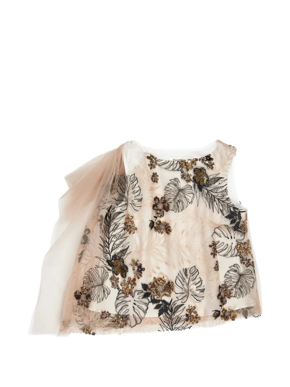 PSOPHIA floral-embellished blouse - Toni neutri
