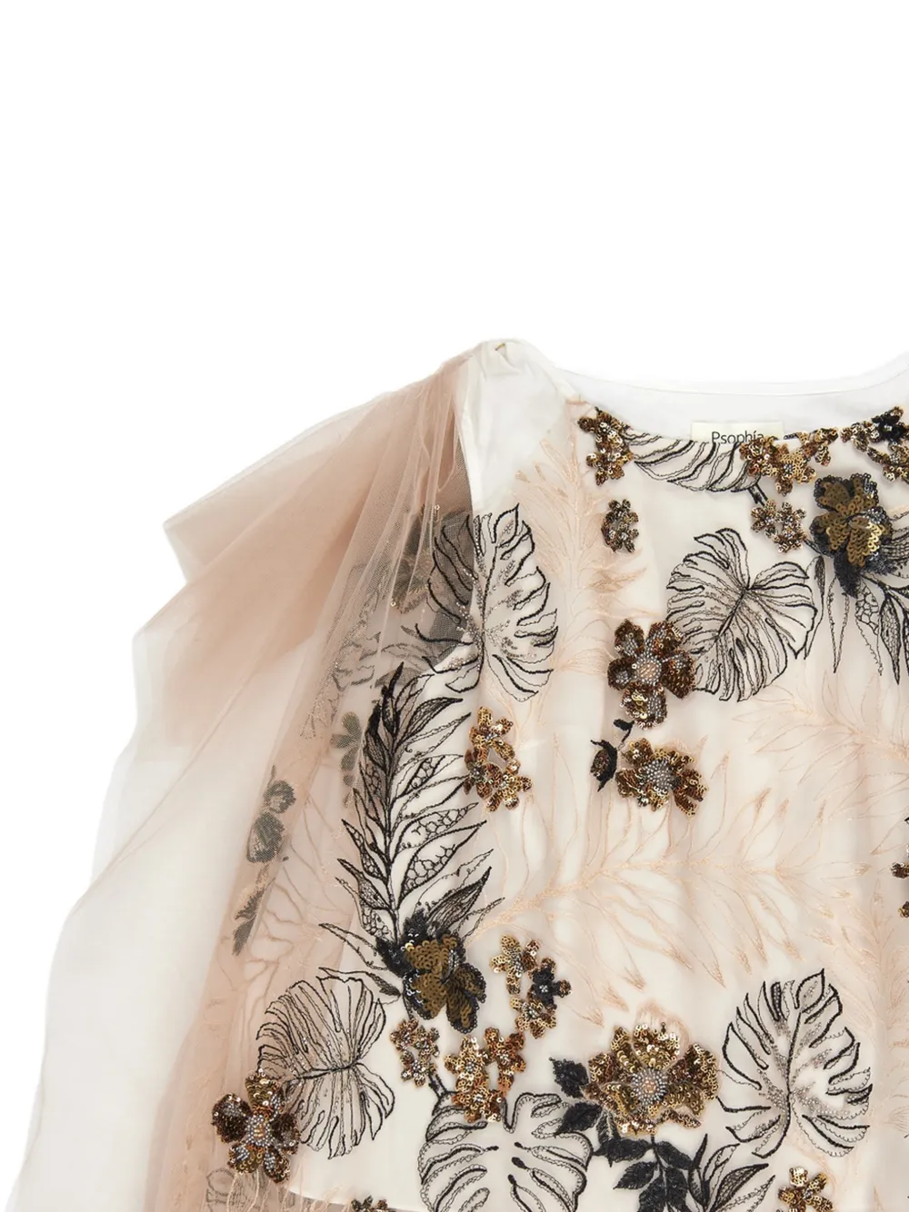  Psophia Floral-embellished Blouse - Neutrals 