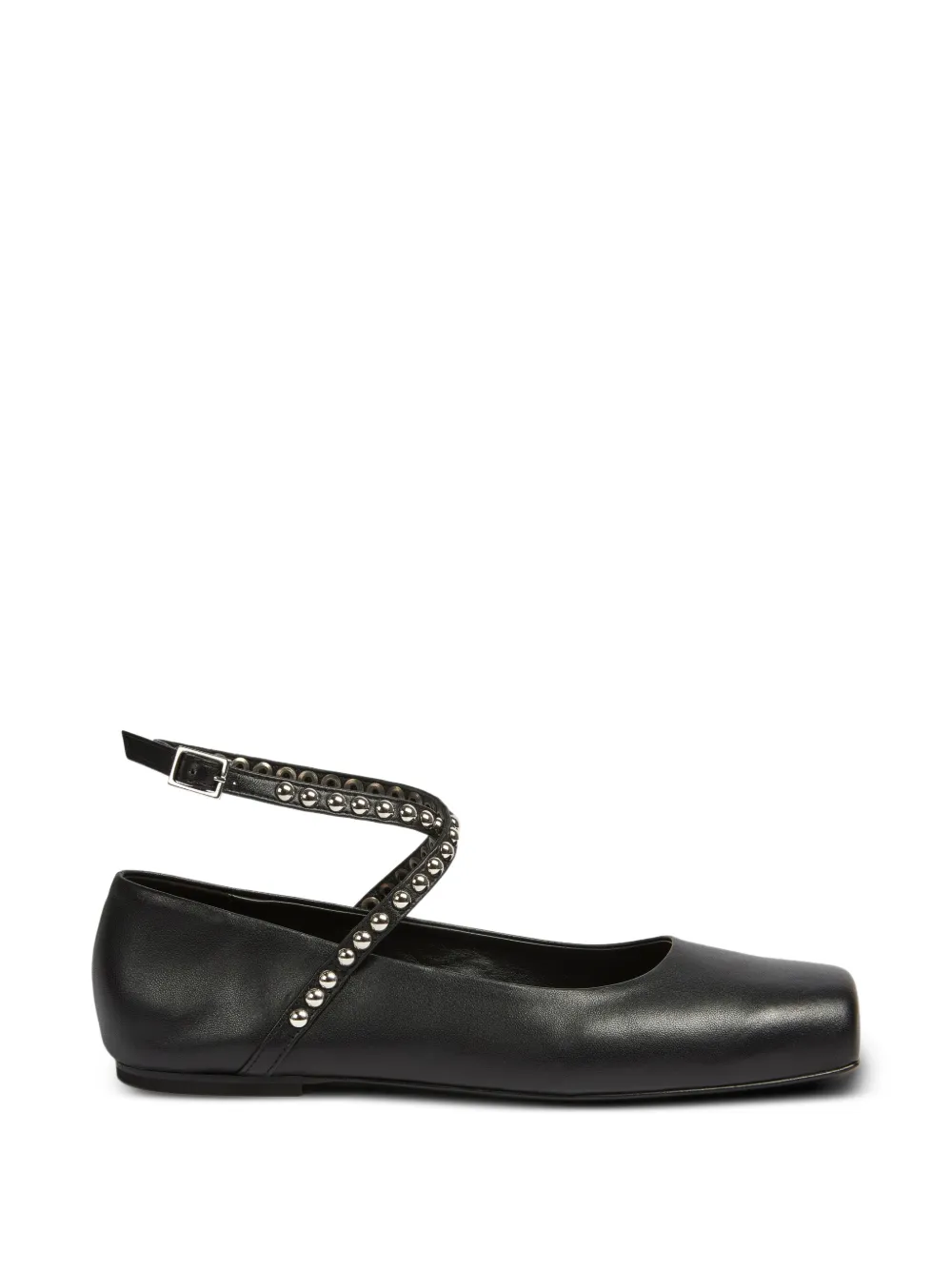 Liviana Conti Flavienne studded-strap ballet flats - Nero