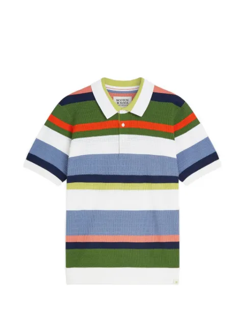Scotch & Soda striped knit polo shirt
