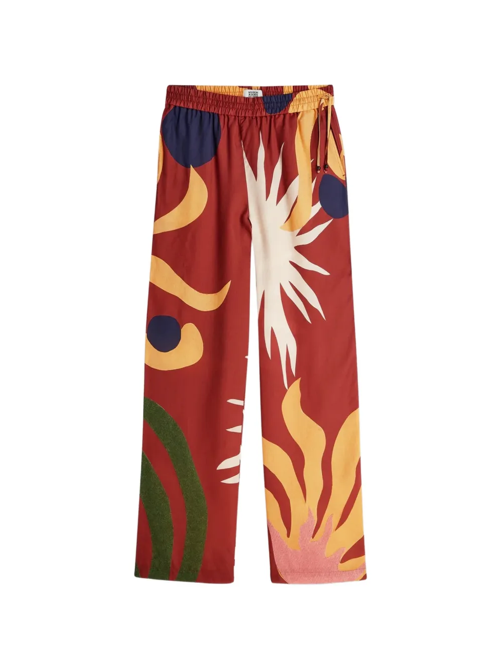 Scotch & Soda Gia graphic-print drawstring trousers - Rot
