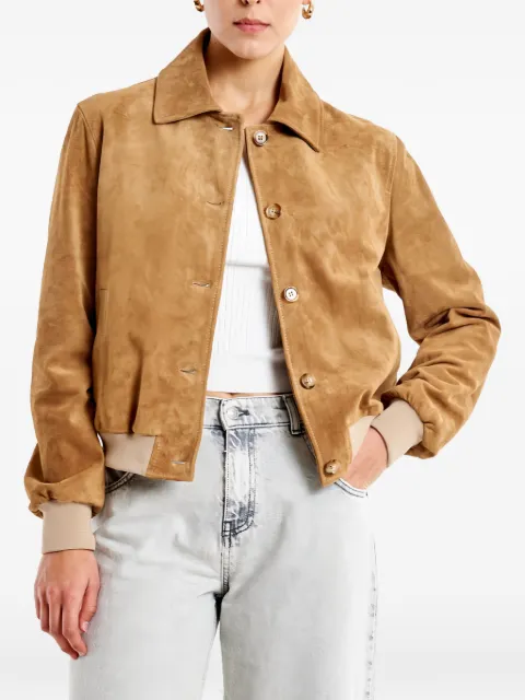 VICOLO suede button-up jacket