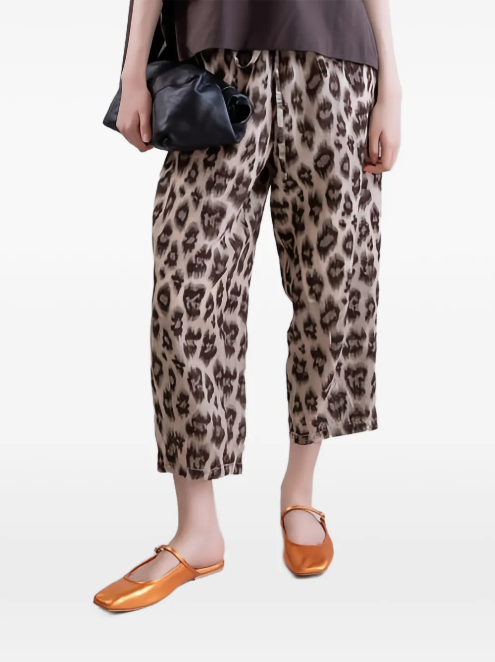 PSOPHIA Savanna Shadow slouchy linen trousers - Marrone