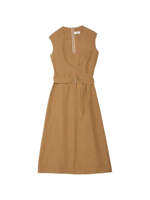 Ottod'Ame vestido midi sin mangas con cinturón