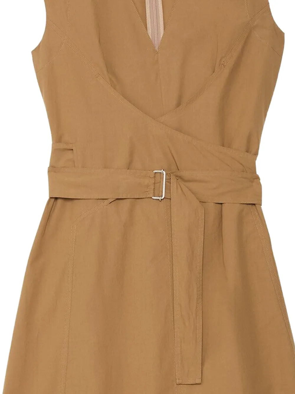  Ottod'ame Belted Sleeveless Midi Dress - Neutrals 