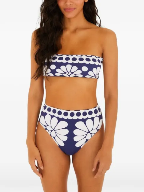 FARM Rio floral-print bandeau bikini top