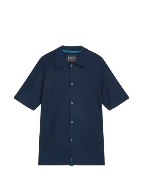 Scotch & Soda patterned-jacquard button-up shirt