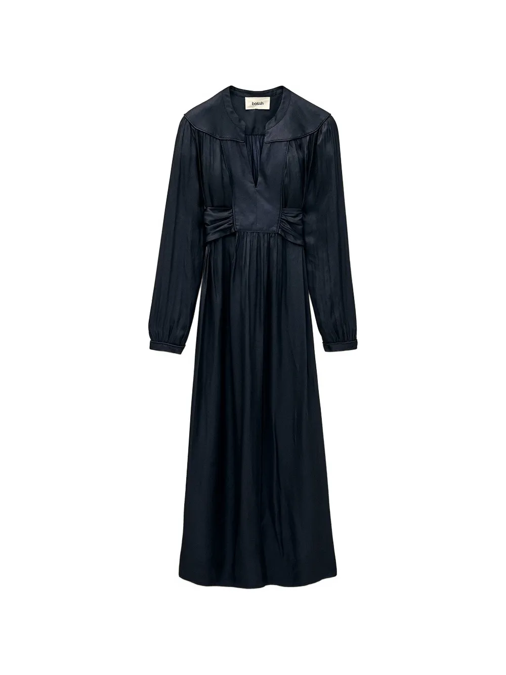 Ba&Sh gathered V-neck maxi dress - Blu