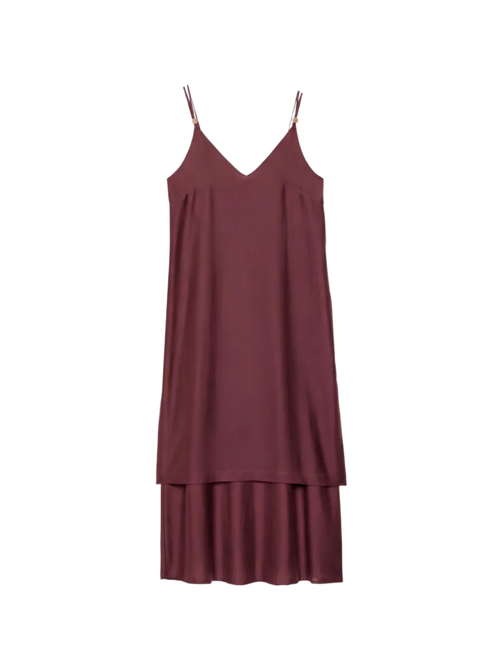 Ottod'Ame layered spaghetti-strap maxi dress - Braun