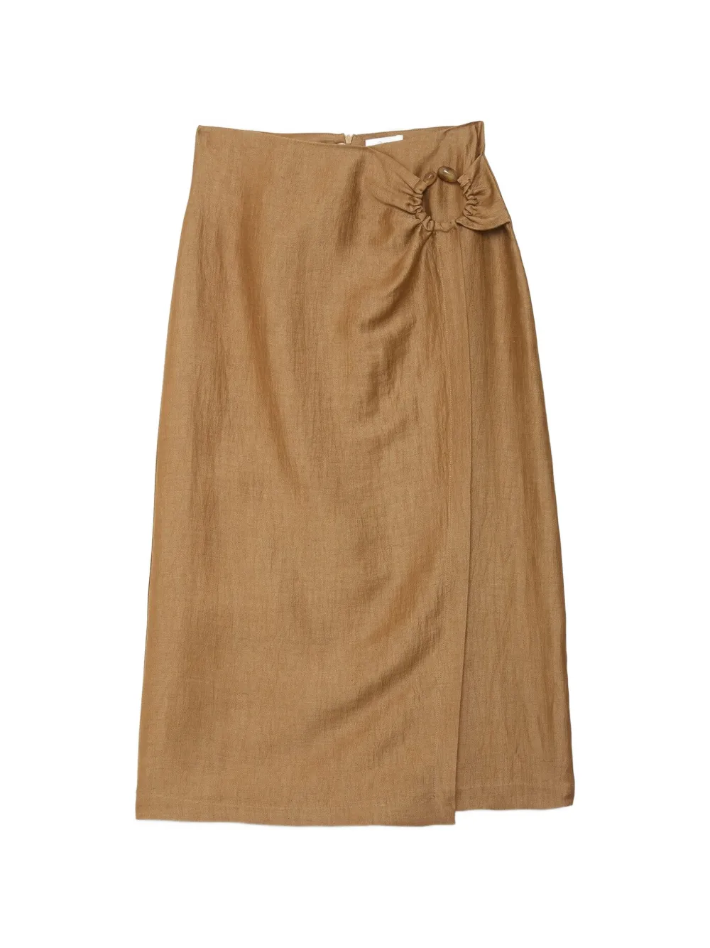Ottod'Ame ring-detail wrap skirt - Braun