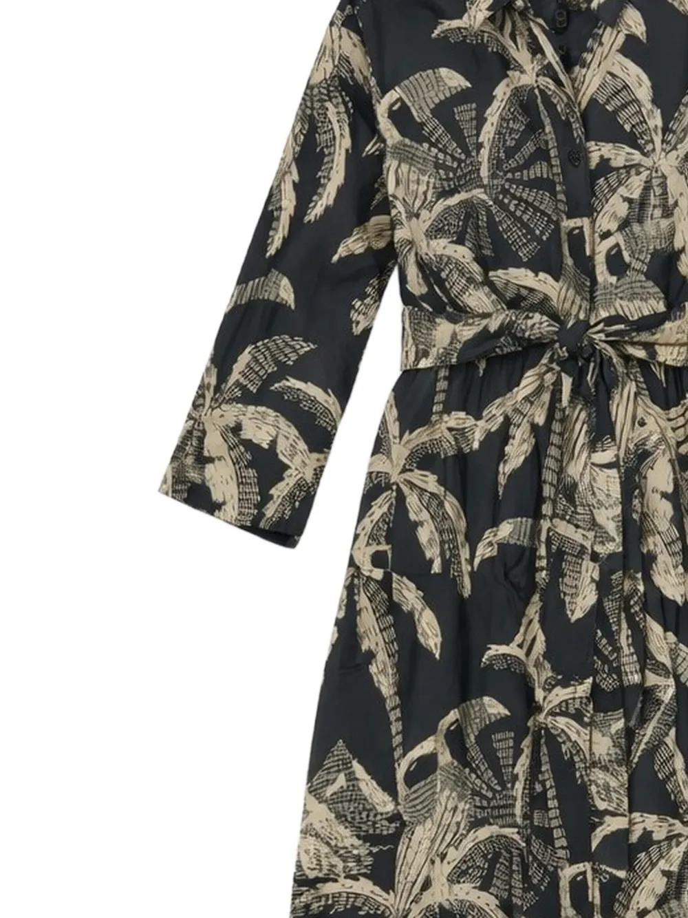  Psophia Tie-waist Floral Shirt - Black 