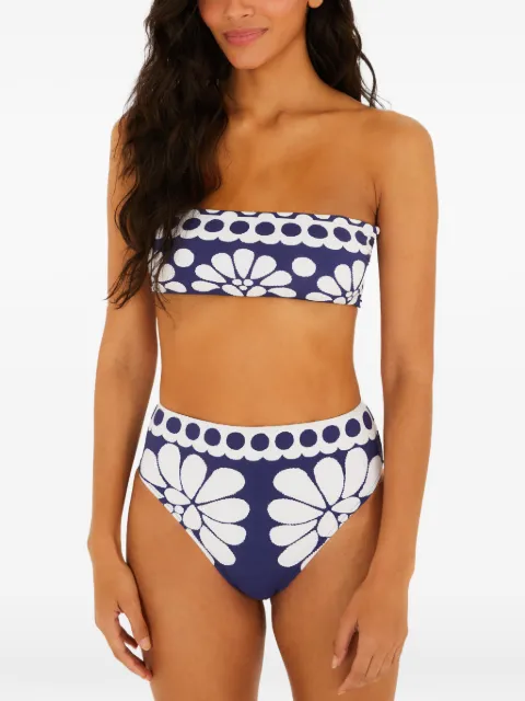 FARM Rio blue Palermo high-waist bikini bottoms