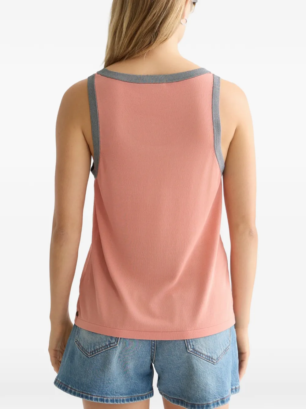 Scotch & Soda Tanktop met geribbelde afwerking Roze