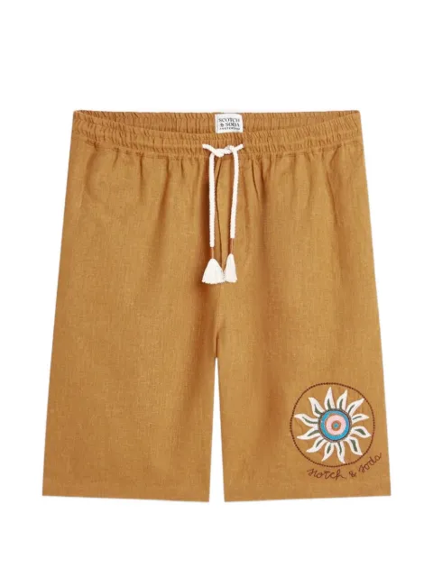 Scotch & Soda embroidered drawstring shorts