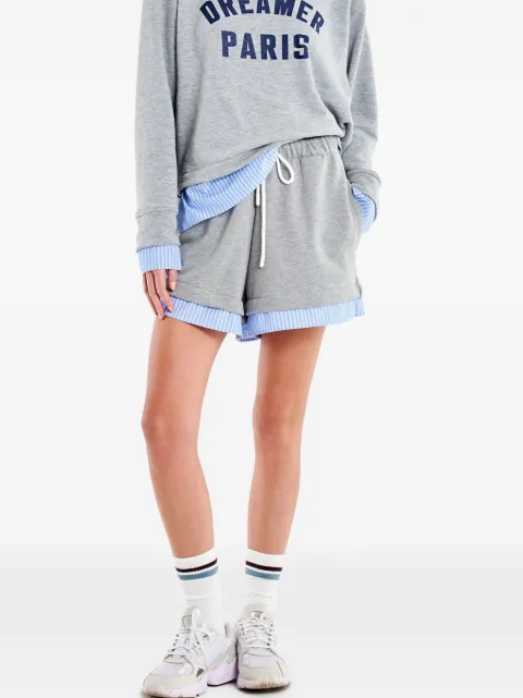 VICOLO layered-effect drawstring shorts