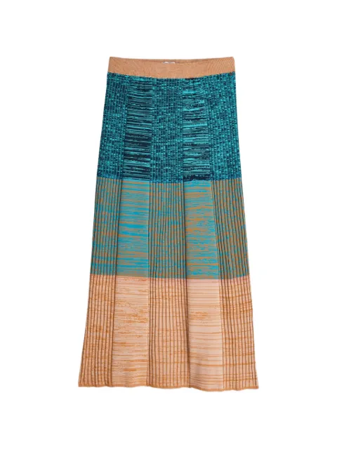 Scotch & Soda ribbed-knit colour-block maxi skirt