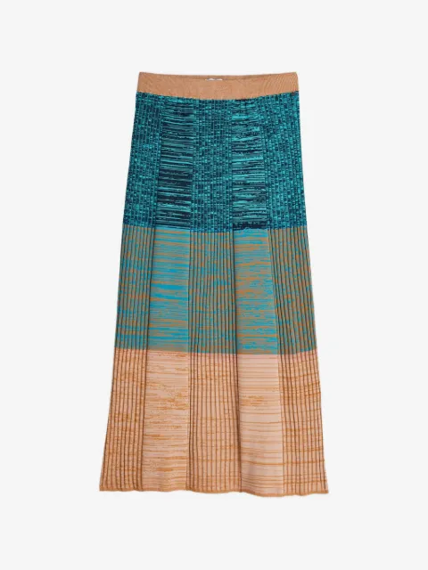 Scotch & Soda ribbed-knit colour-block maxi skirt