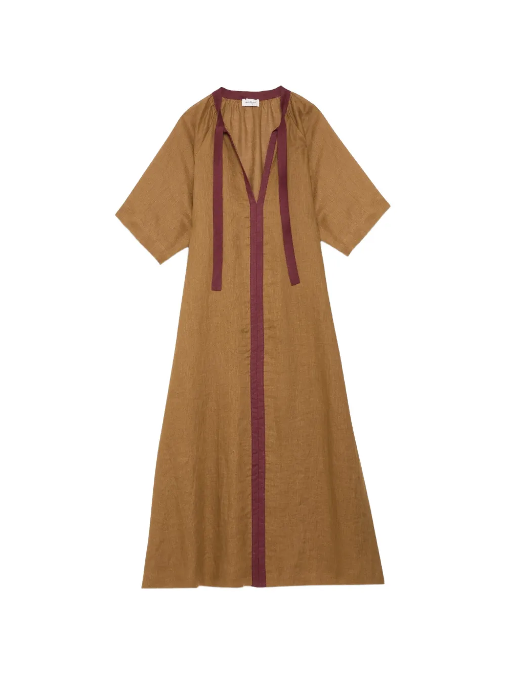 Ottod'Ame tie-fastening panelled dress - Brown