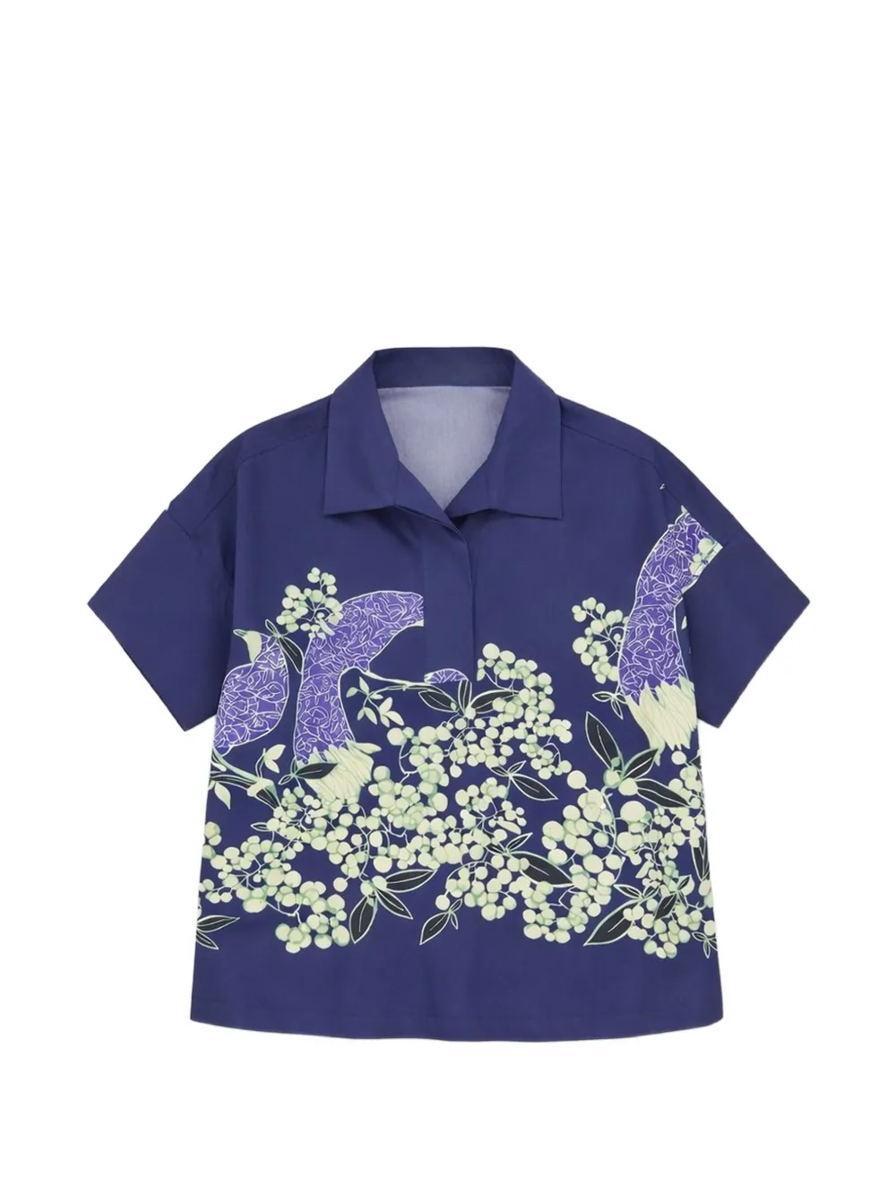 PSOPHIA floral-pattern shirt - Blau