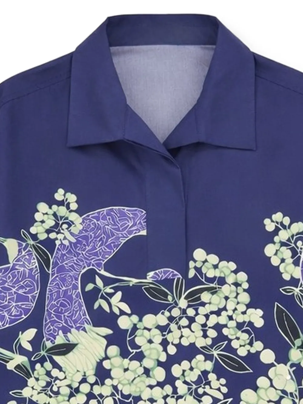  Psophia Floral-pattern Shirt - Blue 
