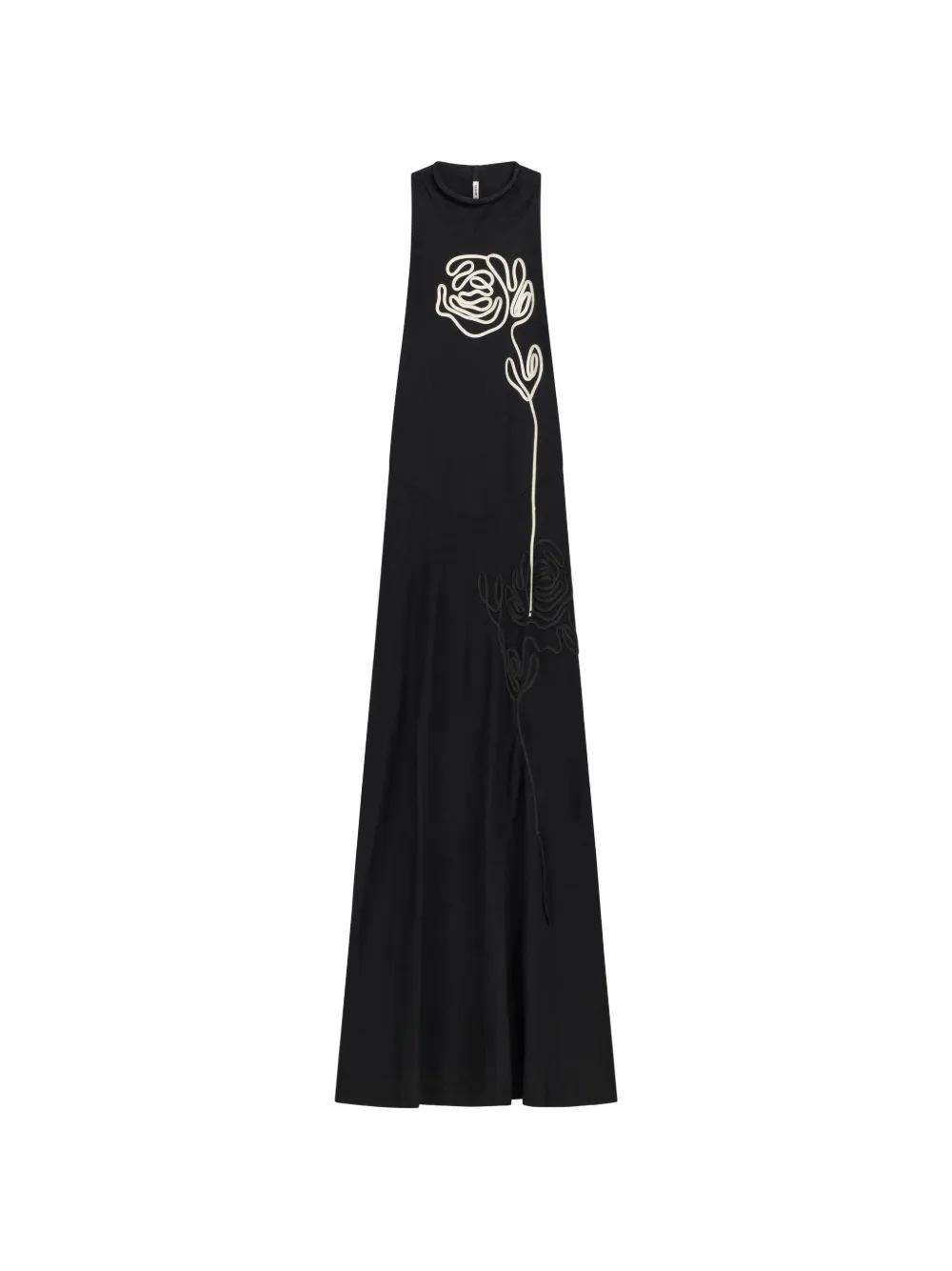 Liviana Conti Gilda floral-embroidered maxi dress - Nero