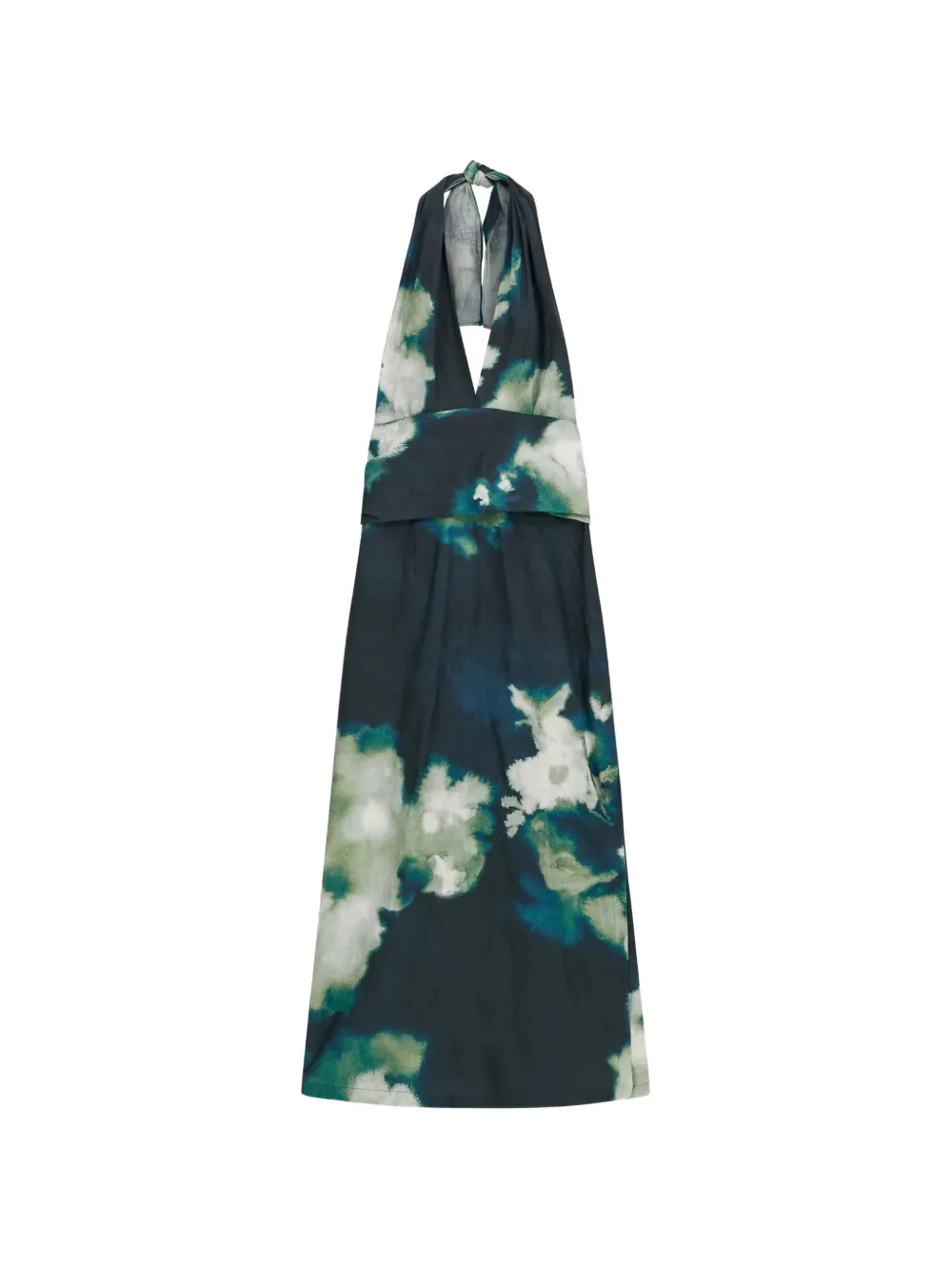 Liviana Conti Joanne floral-print halterneck dress - Blu