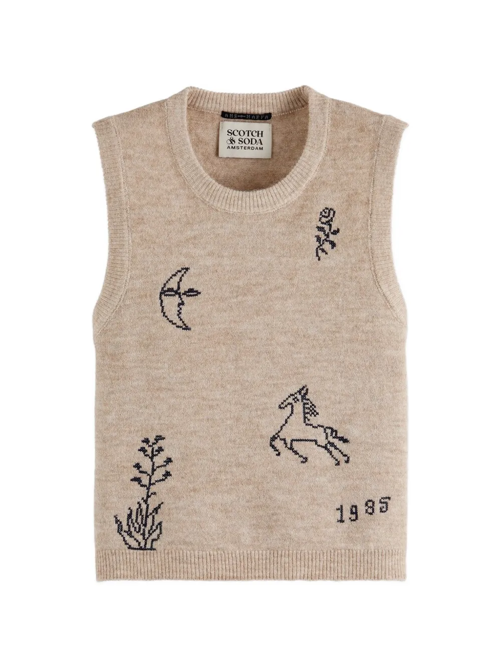 Scotch & Soda embroidered vest - Toni neutri