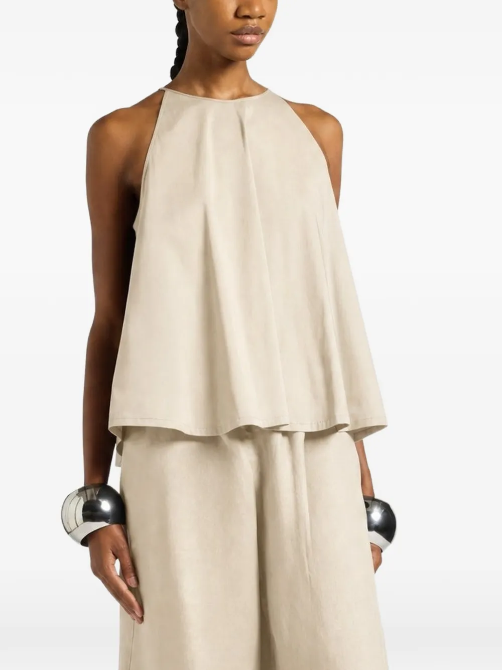 Liviana Conti Hope halterneck pleated top - Toni neutri