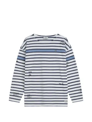 GOSHA RUBCHINSKIY Striped long-sleeve T-shirt | Black | FARFETCH ID
