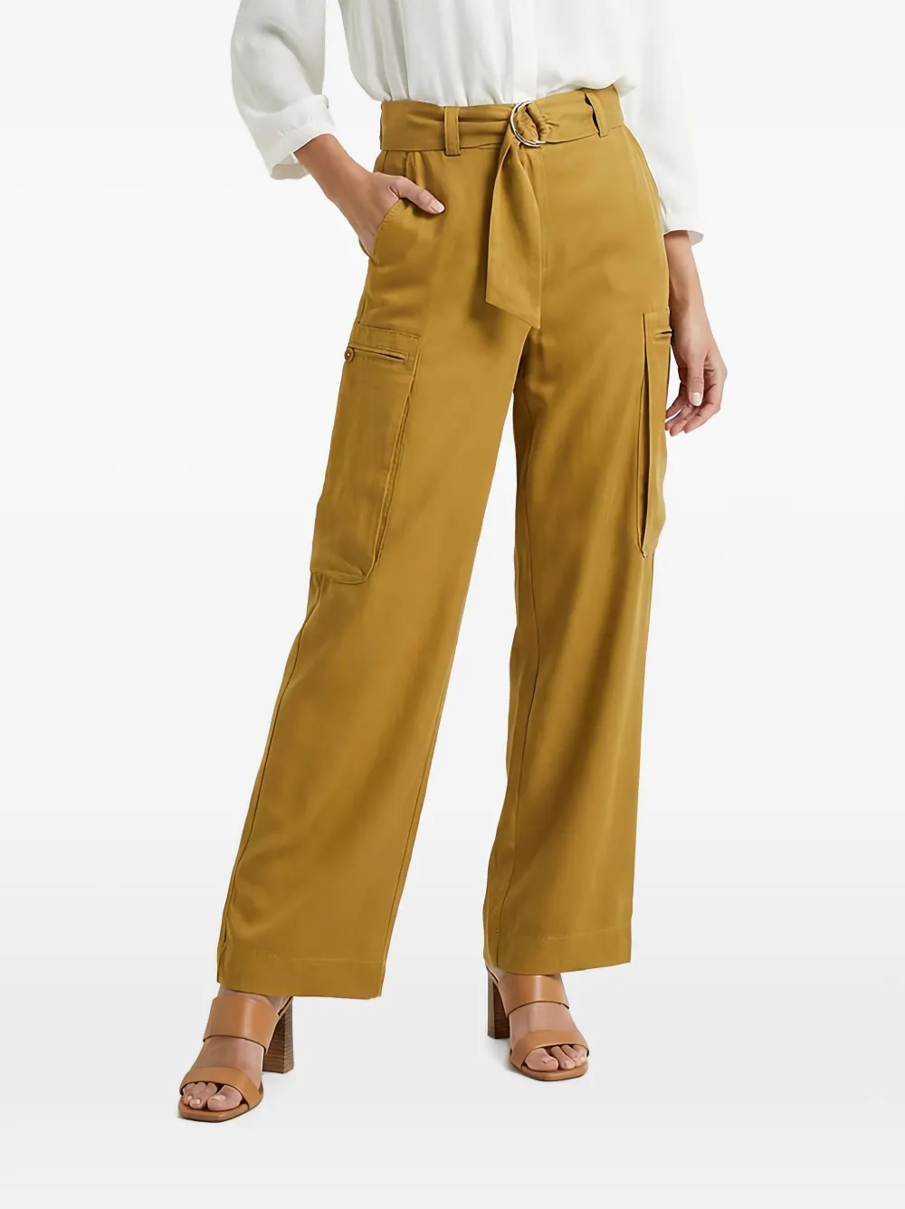 TWINSET Taillenhose mit Gürtel - Gelb