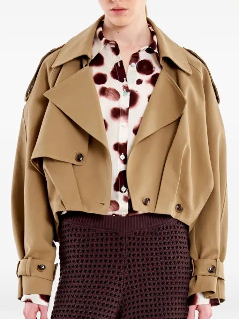 VICOLO epaulette-detail trench coat
