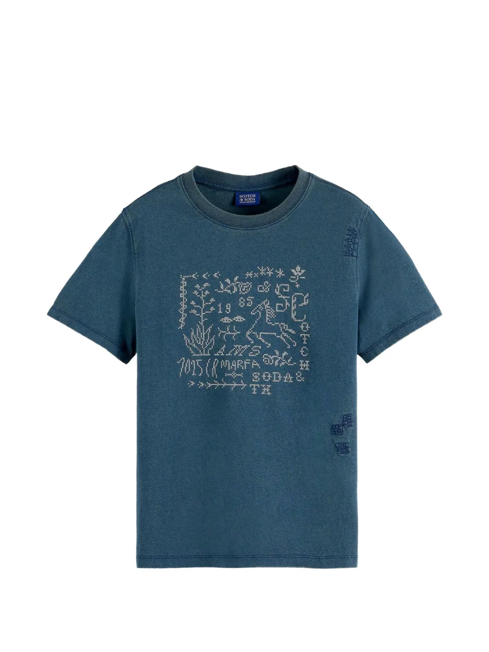 Scotch & Soda graphic T-shirt - Blau