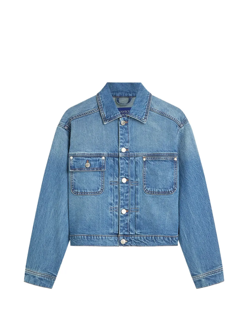 Scotch & Soda ボクシーデニムジャケット | ブルー | FARFETCH JP