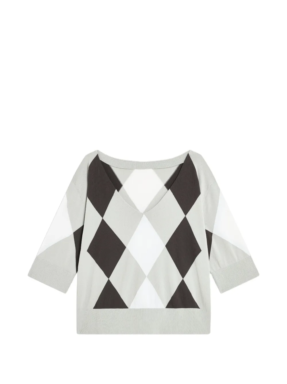 Liviana Conti Imperia argyle-pattern sweater - Grau