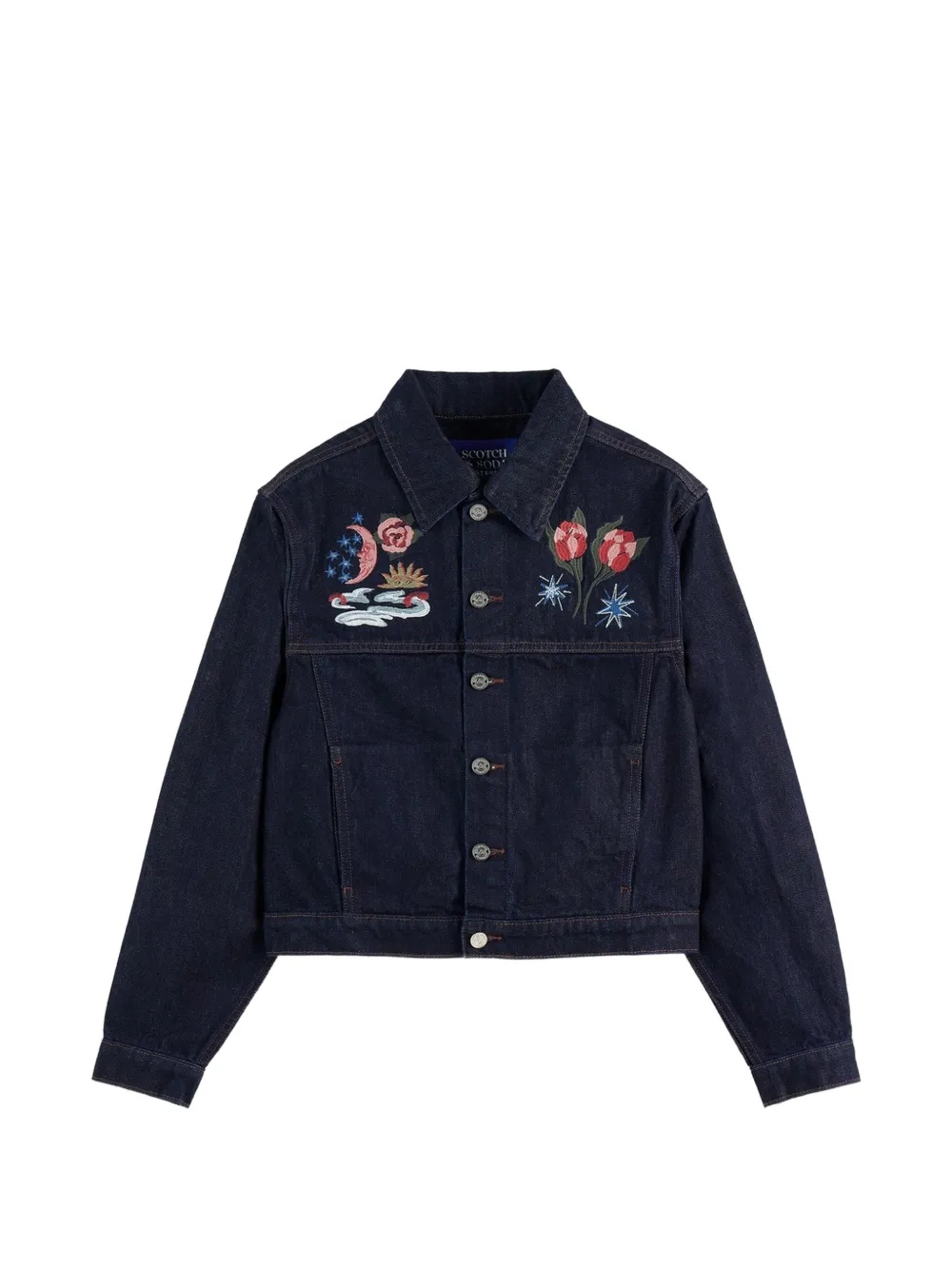 Scotch & Soda embroidered denim jacket - Blu