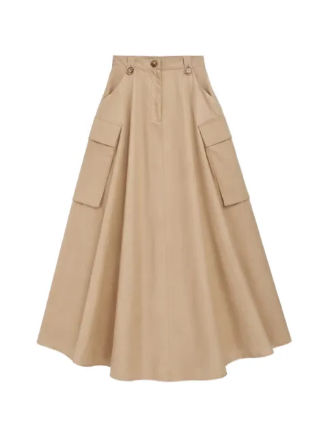 PSOPHIA cargo-pocket midi skirt