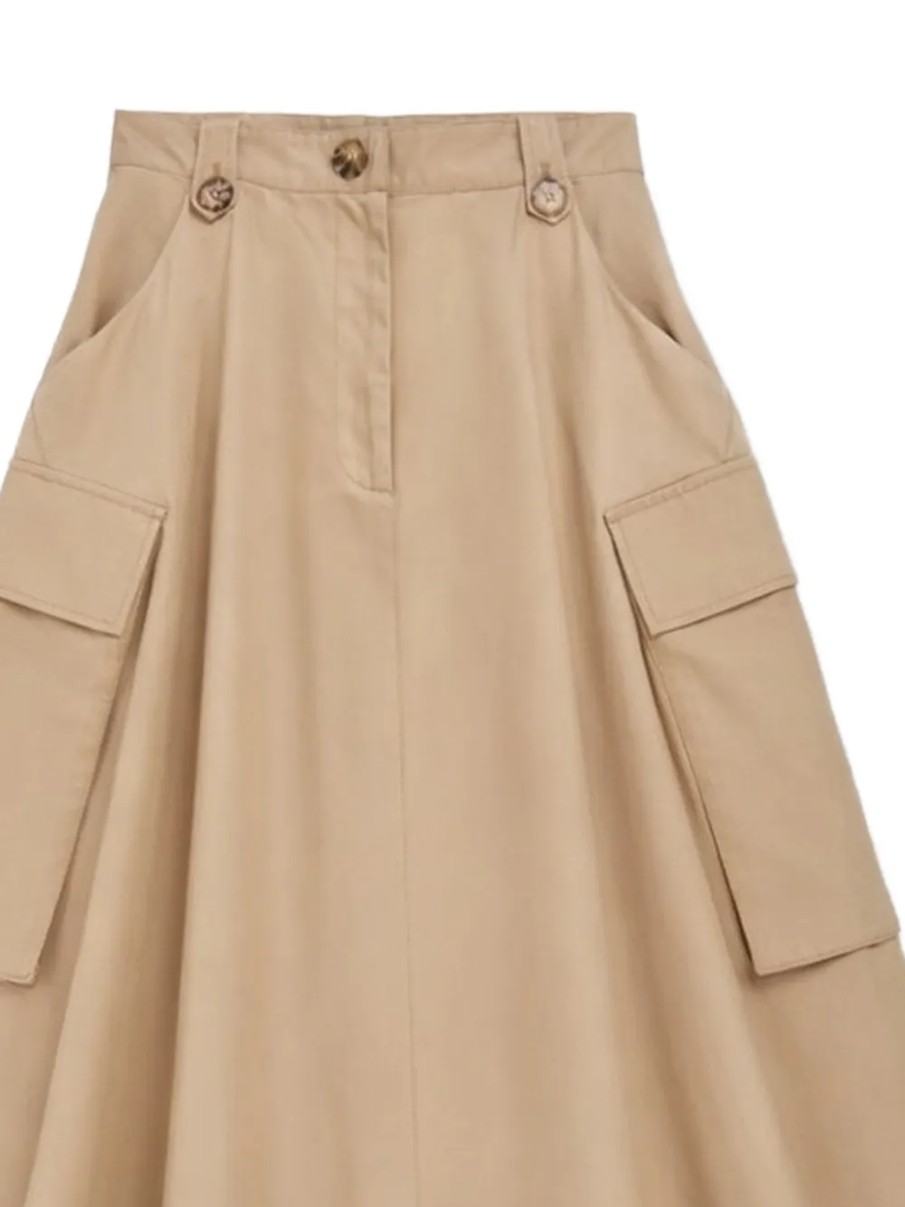  Psophia Cargo-pocket Midi Skirt - Neutrals 