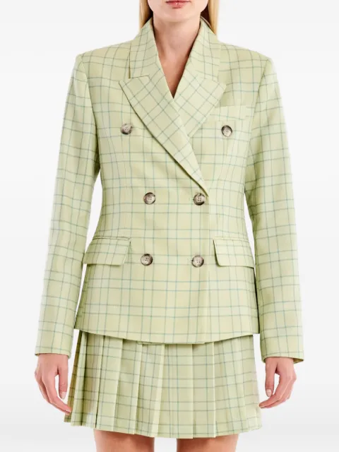 VICOLO check-pattern double-breasted blazer