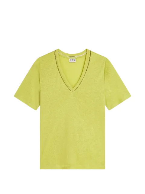 Scotch & Soda t-shirt en maille ajourée à col v