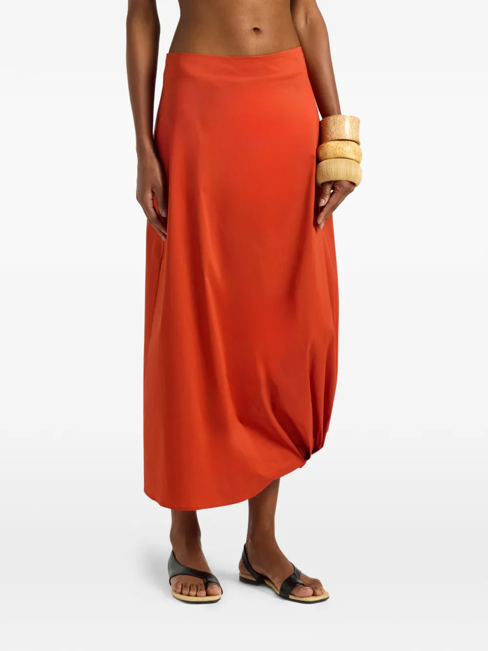 Liviana Conti Faede gathered skirt - Arancione